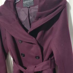 Forever 21+ XL burgandy coat
